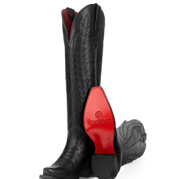 Leather Tall Rock’em Cowboy Boots - Picture 2 of 5